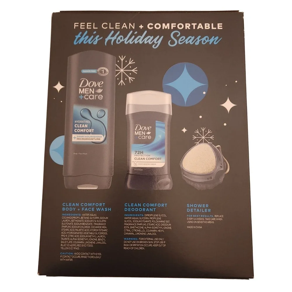 Dove Men Care Comfort Joy Embrace Season Gift Set Body Wash Deodorant Shower‎